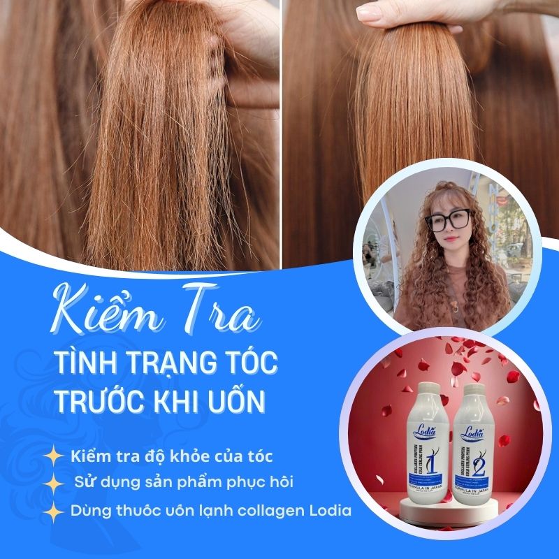 Cần kiểm tra tình trạng tóc trước khi uốn